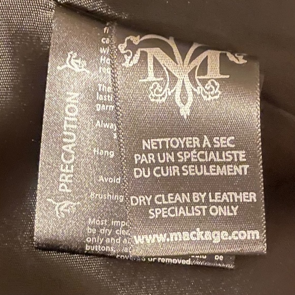 NWT MACKAGE XS Raffy Wool Cashmere Double Breasted Peacoat w/ Leather Details - Picture 13 of 15